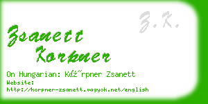 zsanett korpner business card